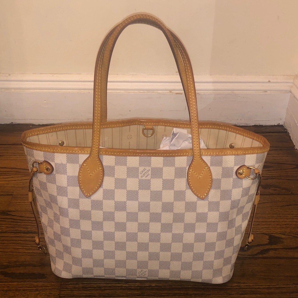 Louis Vuitton Damier Azur Neverfull PM tote